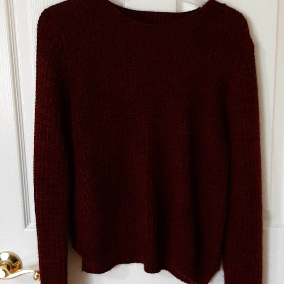 Maroon & Black Knit Sweater - Picture 1 of 6
